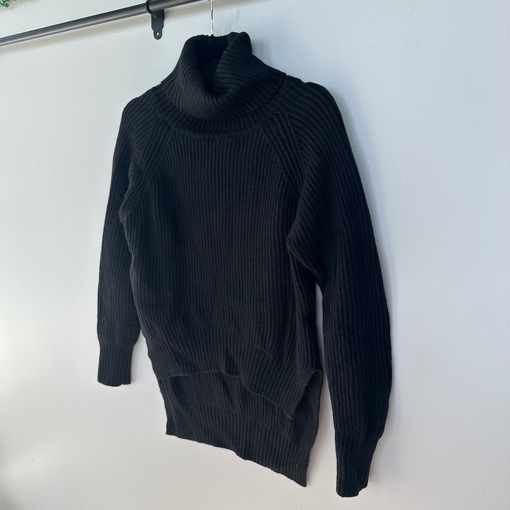 100% Merino Wool Wilfred Free Turtleneck Sweater Black (XS)